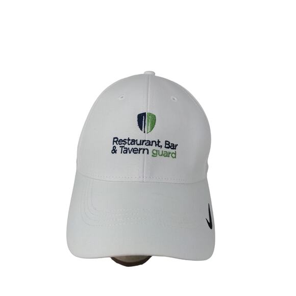 Nike Legacy91 Dri Fit Strapback Hat OSFM White Restaurant Bar & Tavern Guard - Picture 1 of 11
